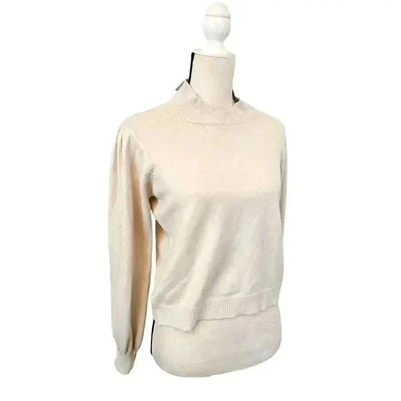 Philosophy Cream Mock Neck Knit Sweater Size Large NWT - Picture 2 of 7